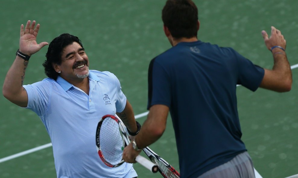 Diego Maradona i Juan Martin Del Potro snimljeni 2013.