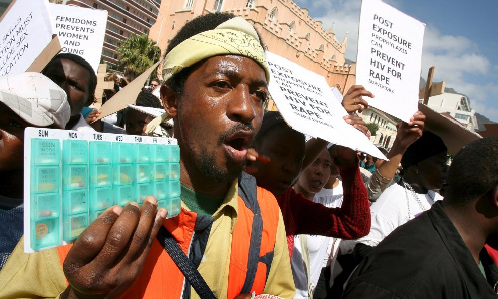 Prosvjed s ciljem boljeg liječenja zatvorenika od AIDS-a u Južnoafričkoj Republici