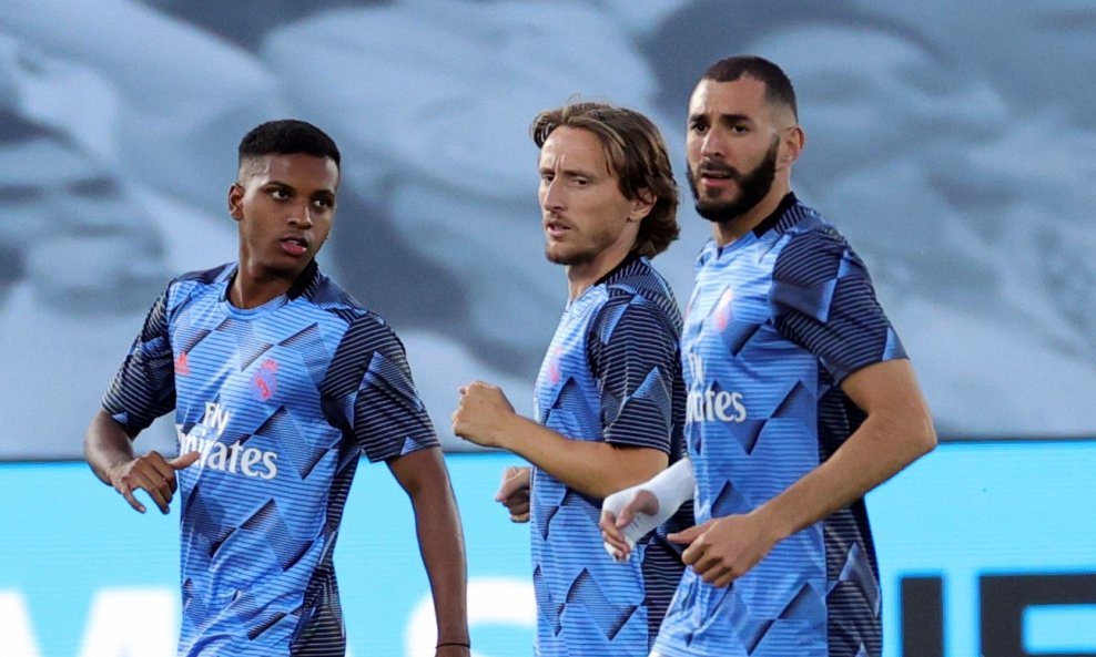 Rodrygo Goes, Luka Modrić i Karim Benzema