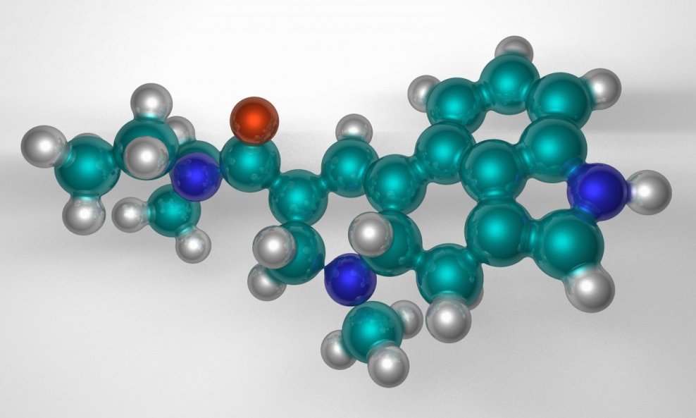 3D model molekule LSD-a