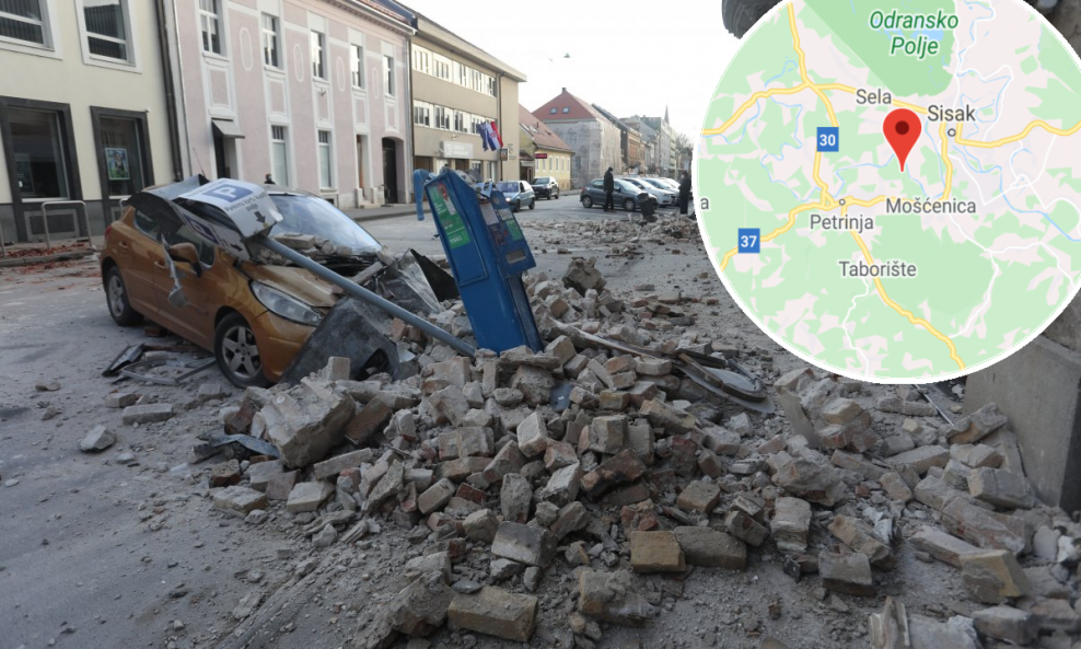 Posljedice potresa od 29. prosinca i mjesto udara potresa 1. siječnja magnitude 4 po Richteru