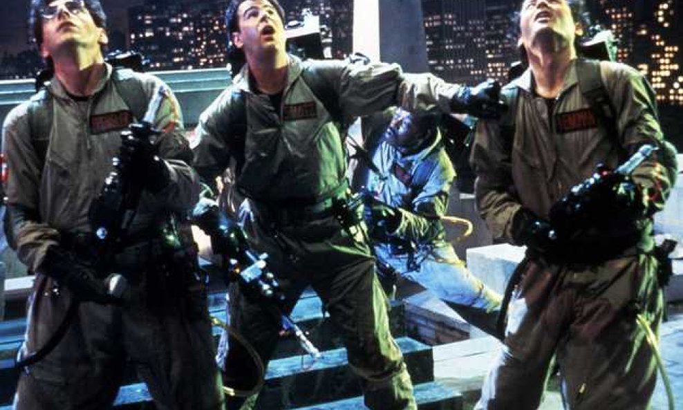 Harold Ramis, Dan Aykroyd i Bill Murray u prizori iz filma 'Istjerivači duhova'