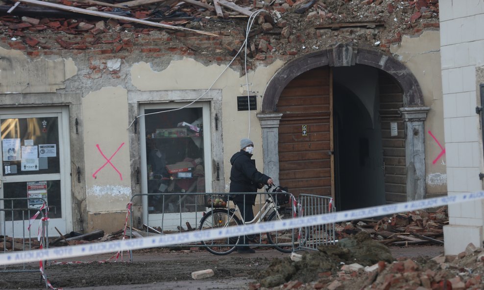 Centar Petrinje teško je oštećen u velikom potresu 29. prosinca