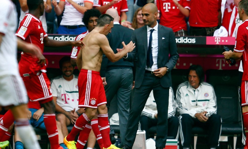 Frank Ribery Pep Guardiola Bayern