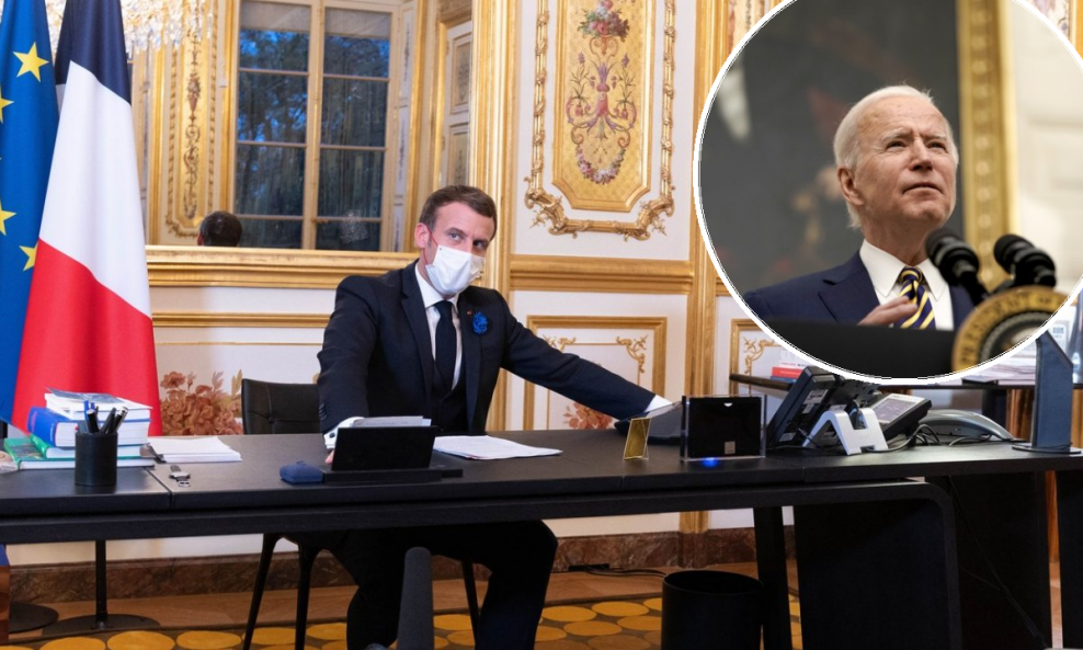 Emmanuel Macron i Joe Biden