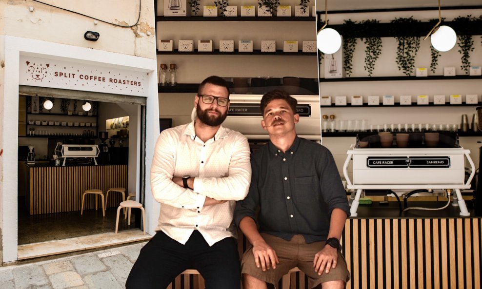 Ivan Kapuralić, vlasnik Split Coffee Roastersa, sa slovenskim poslovnim partnerom Matejom Sererom