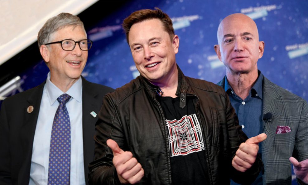 Bill Gates, Elon Musk i Jeff Bezos zauzeli su prva tri mjesta na listi najbogatijih ljudi na svijetu