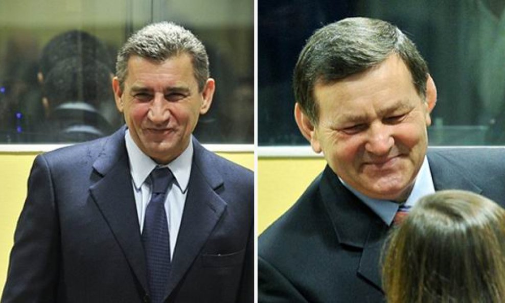 Ante Gotovina i Mladen Markač sretni