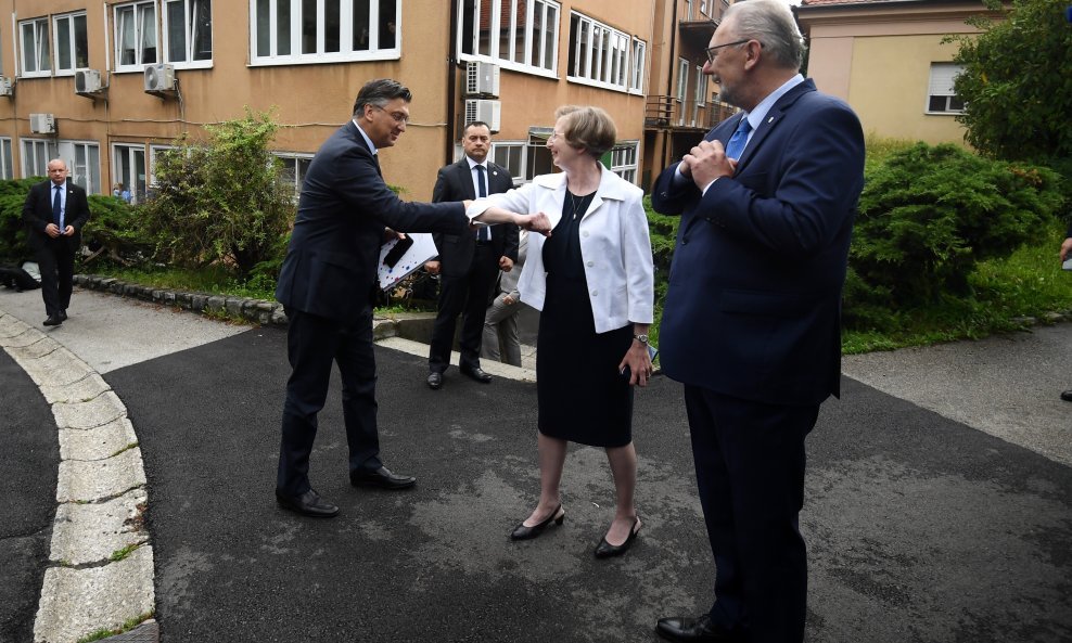 Andrej Plenković, Alemka Markotić i Davor Božinović