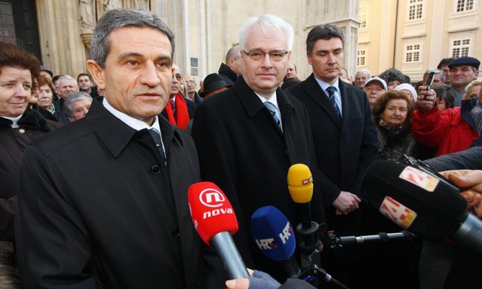 Boris Šprem, Ivo Josipović i Zoran Milanović katedrala
