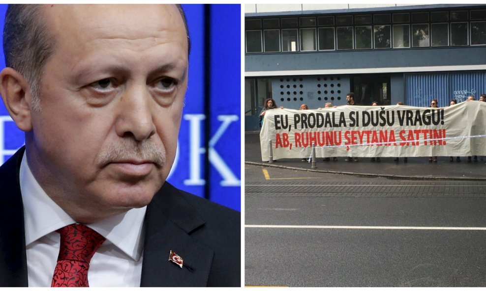 Erdogan i prosvjednici kod hotela Westin