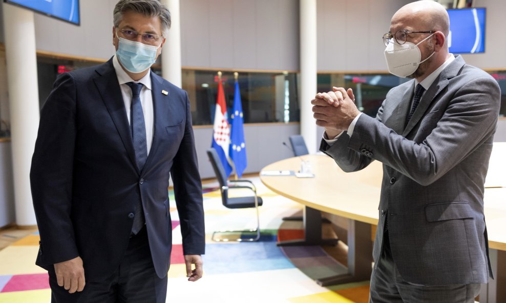 Andrej Plenković i Charles Michel sastali su se u Bruxellesu