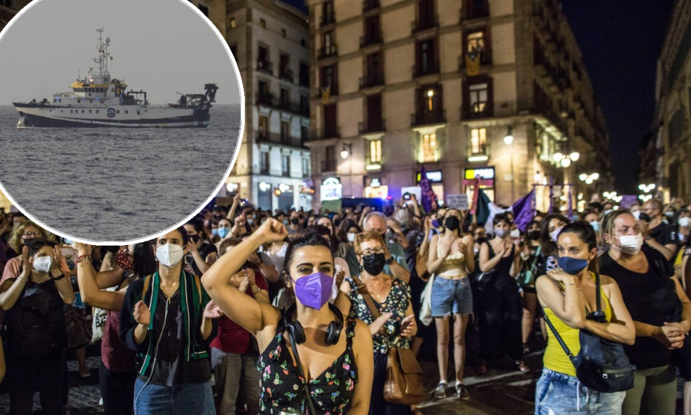 Potraga i prosvjed u Španjolskoj