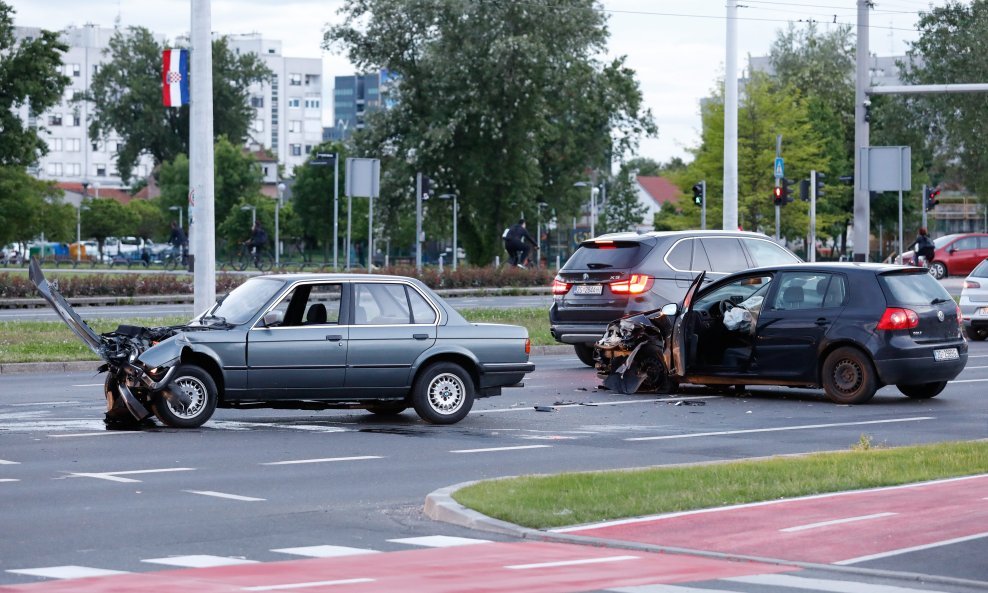 Sudar u Vukovarskoj u Zagrebu