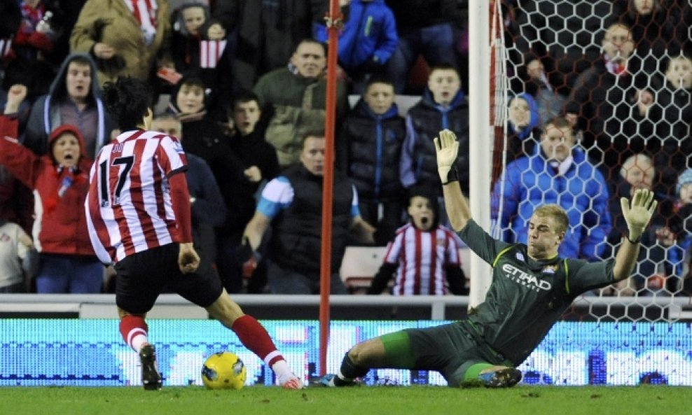 Ji Dong-Won Joe Hart Sunderland Manchester City