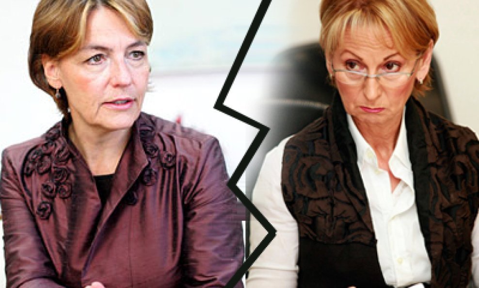 Hloverka Novak-Srzić i Vesna Pusić