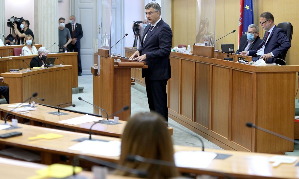 Andrej Plenković u Hrvatskom saboru