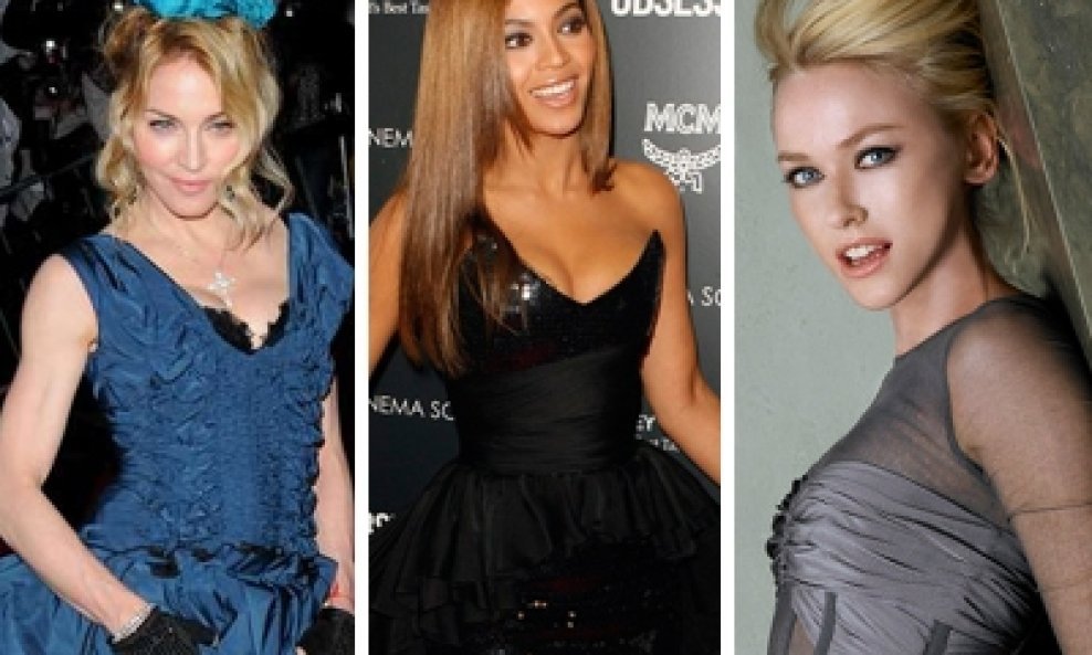 madonna, beyonce, naomi watts kolaž