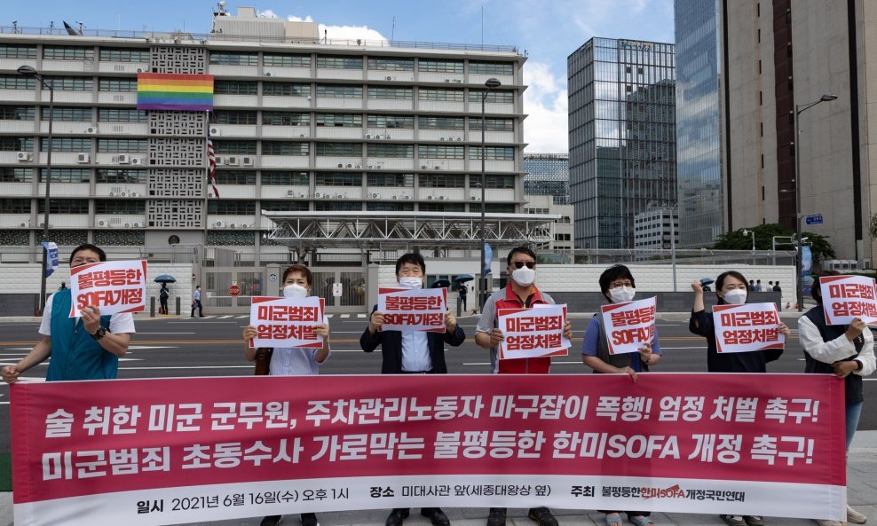 Prosvjed protiv Amerikanaca u Južnoj Koreji