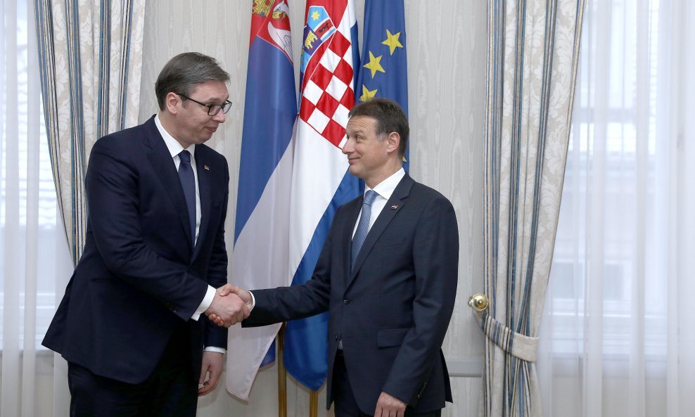 Aleksandar Vučić i Gordan Jandroković 2018. u Zagrebu