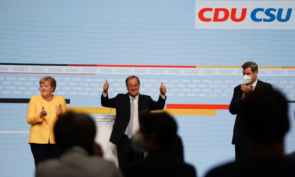 Angela Merkel, Armin Laschet i Markus Soeder