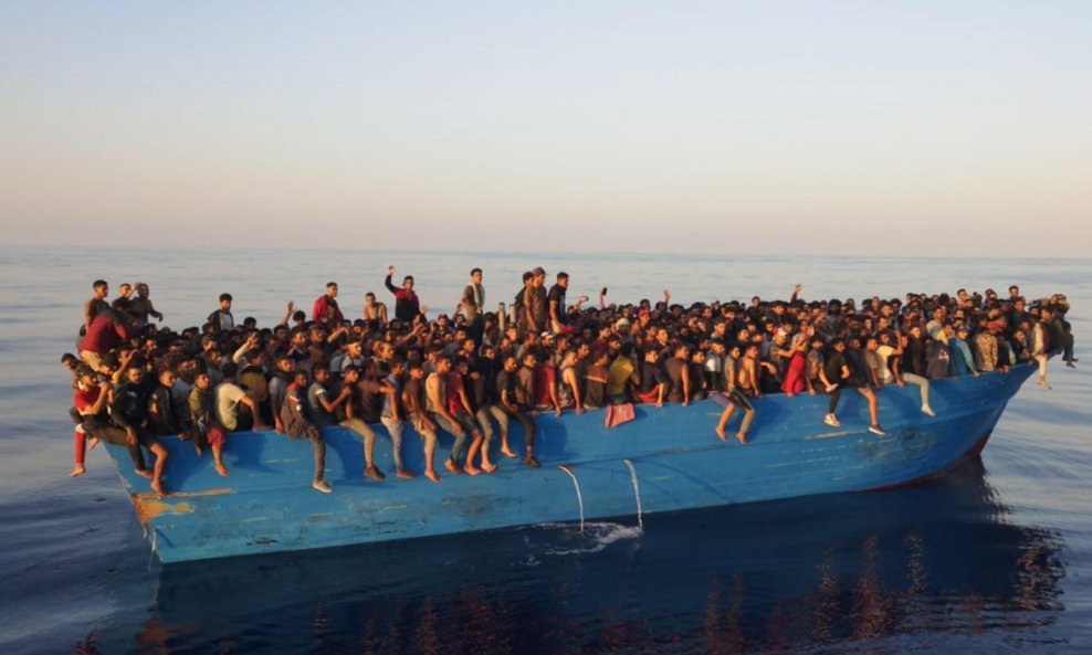Dolazak migranata na Lampedusu