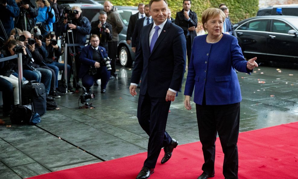 Andrzej Duda i Angela Merkel