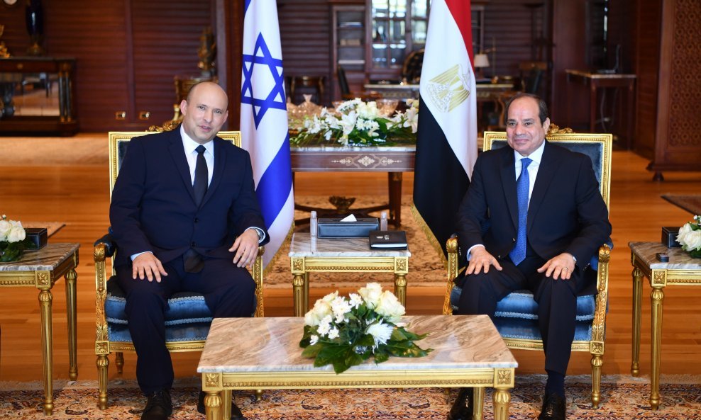 Naftali Bennett i Abdel Fatah al-Sisi