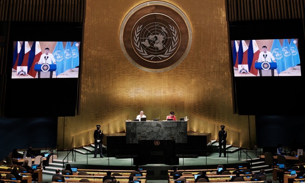 Rodrigo Duterte govori na Općoj skupštini UN-a