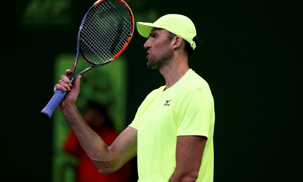 REFILE - QUALITY REPEAT  Tennis - Qatar Open - Men's Singles - Fernando Verdasco of Spain v Ivo Karlovic of Croatia - Doha, Qatar - 5/1/2017 - Karlovic reacts. REUTERS/Ibraheem Al Omari