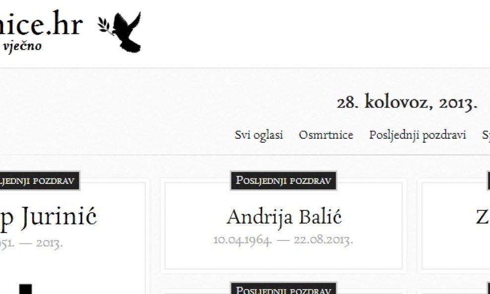 Osmrtnice.hr