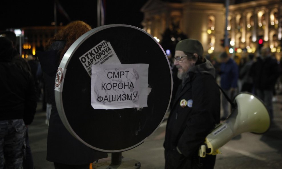 Prosvjed u Beogradu protiv covid potvrda