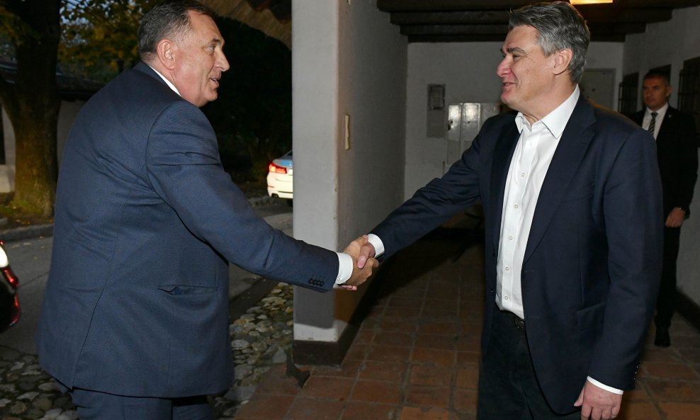 Milorad Dodik i Zoran Milanović prilikom susreta u Zagrebu