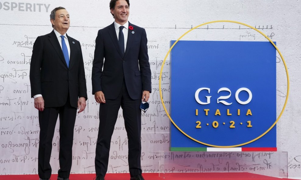 Mario Draghi i Justin Trudeau na G20