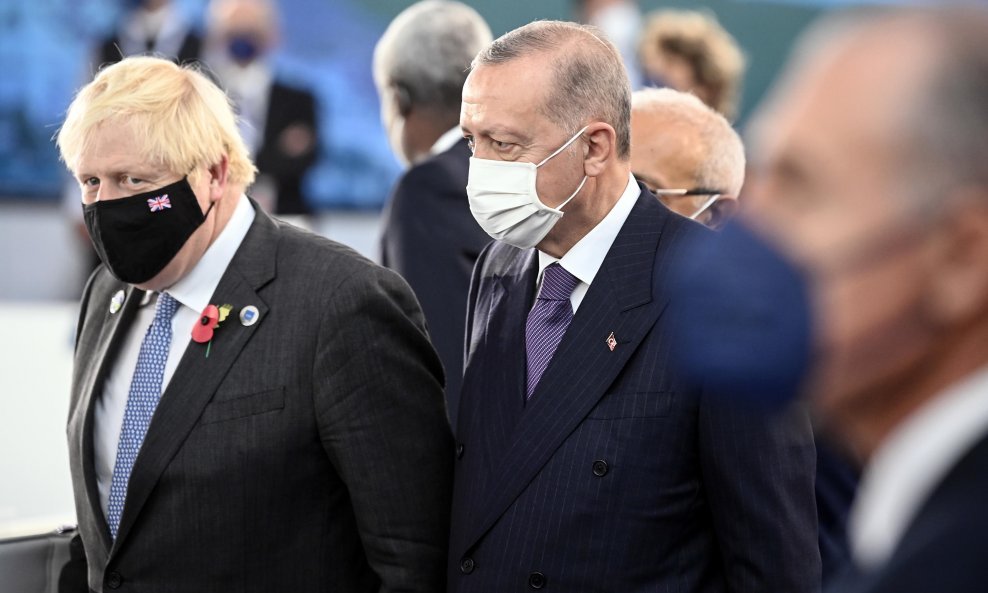 Boris Johnson i Recep Tayyip Erdogan na G20 u Rimu