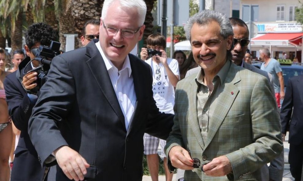 Predsjednik RH Ivo Josipović i princ Waleed bin Talal bin Abdul-Aziz Al Saud