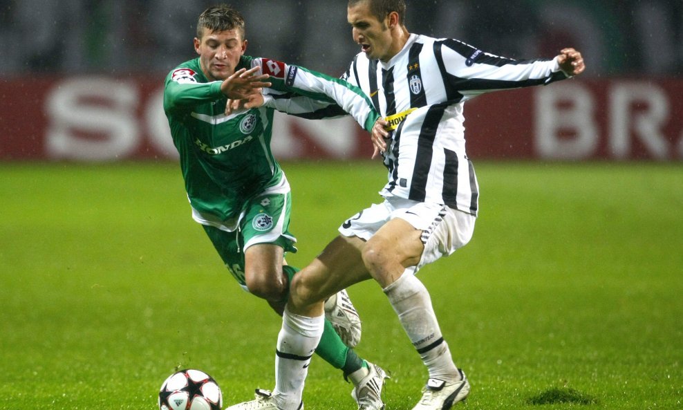 Juventus - Maccabi Haifa 1-0, Giorgio Chiellini i Mohammad Ghadir