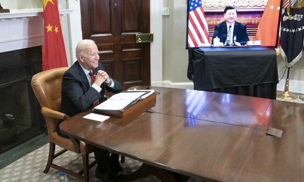 Joe Biden i Xi Jinping na virtualnom sastanku