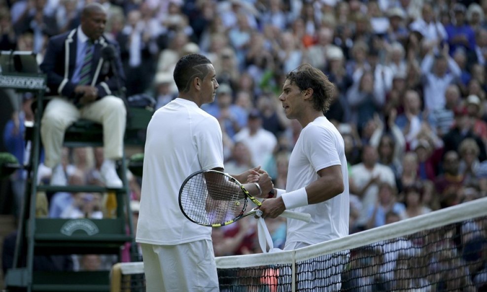 Nick Kyrgios (L) i Rafael Nadal