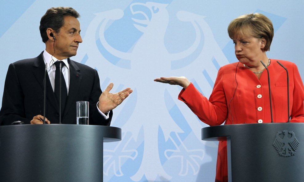 Nicolas Sarkozy i Angela Merkel