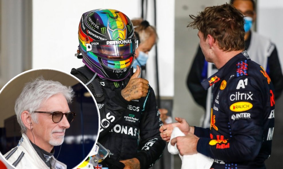 Damon Hill, Lewis Hamilton i Max Verstappen