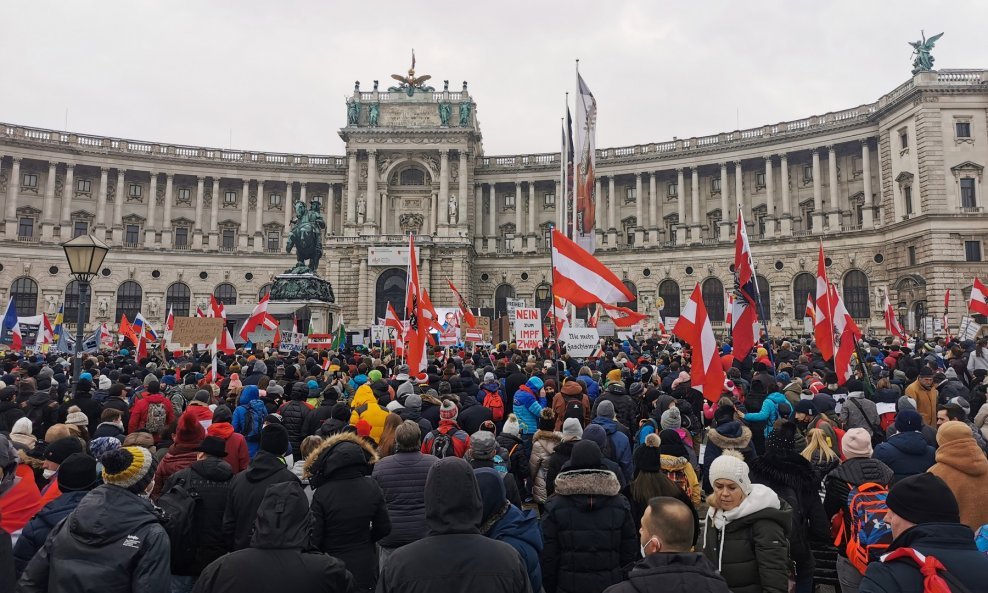 Prosvjed protiv cijepljenja u Beču