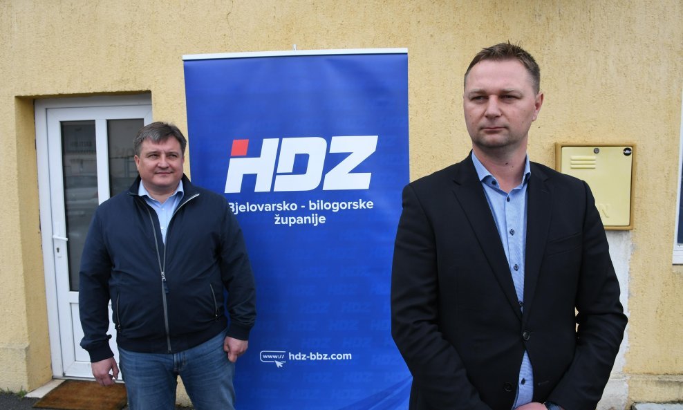 Miro Totgergeli, predsjednik HDZ-a Bjelovarsko-bilogorske županije, i Marko Marušić, bjelovarsko-bilogorski župan