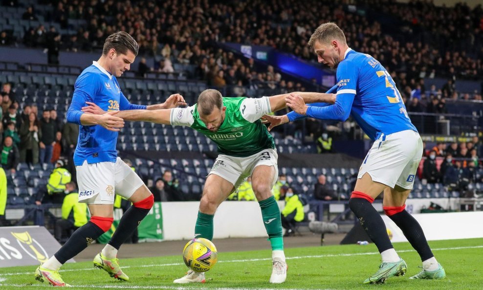 Detalj s Old firm derbija između Celtica i Glasgow Rangersa