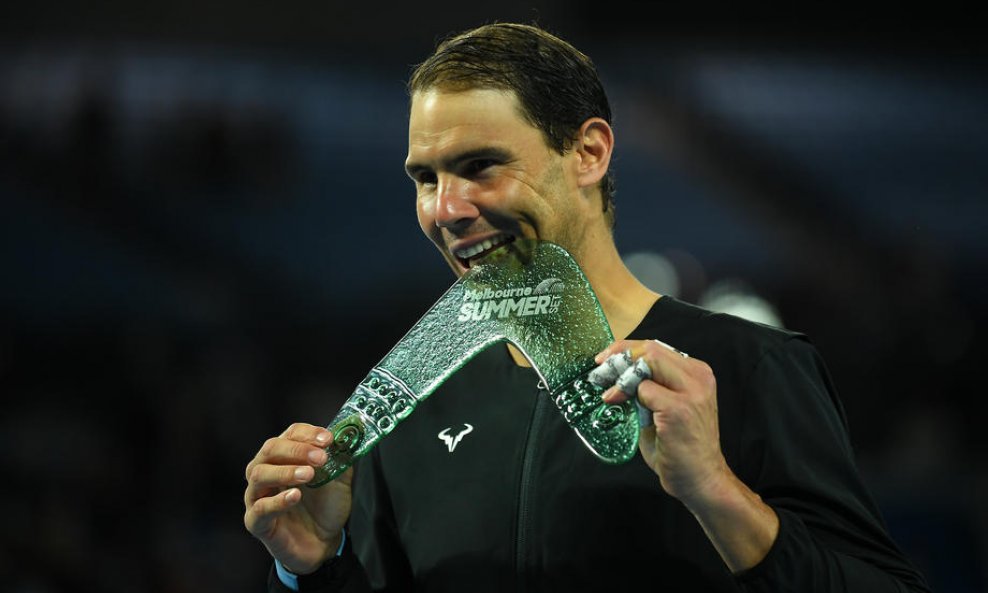 Rafael Nadal slavi pobjedu na turniru u Melbourneu