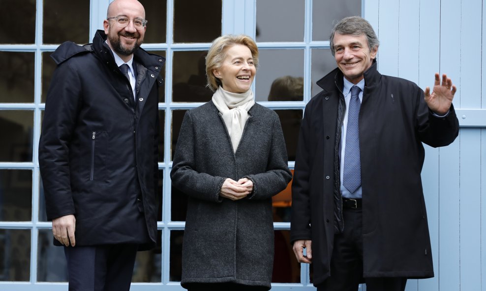 Charles Michel, Ursula von der Leyen i David Sassoli