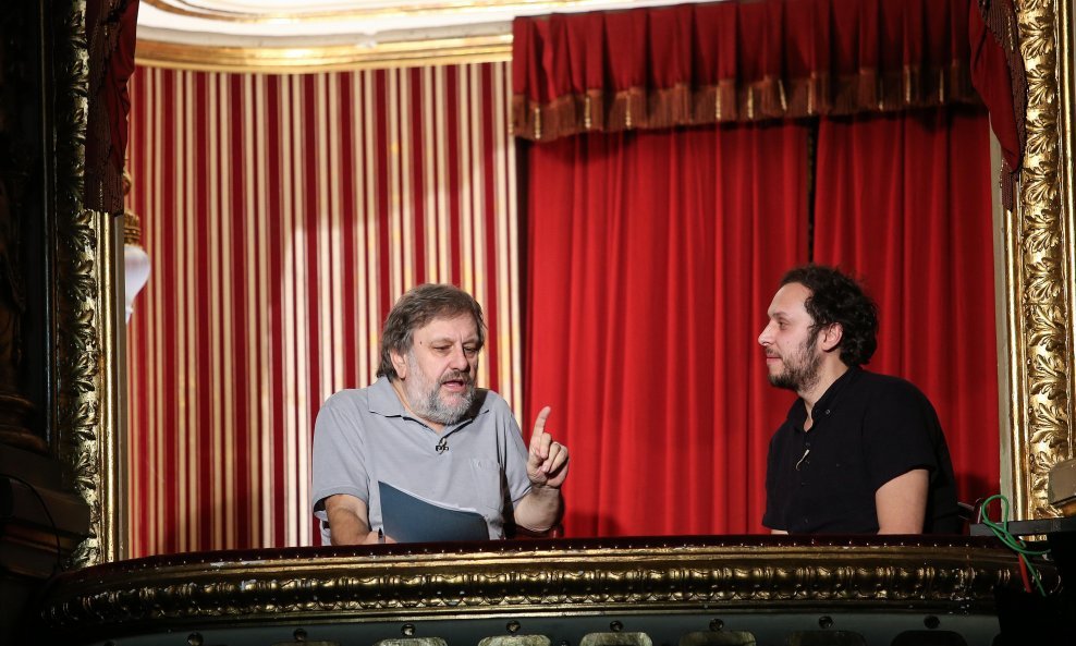 Slavoj Žižek i Srećko Horvat 2015. u Zagrebu