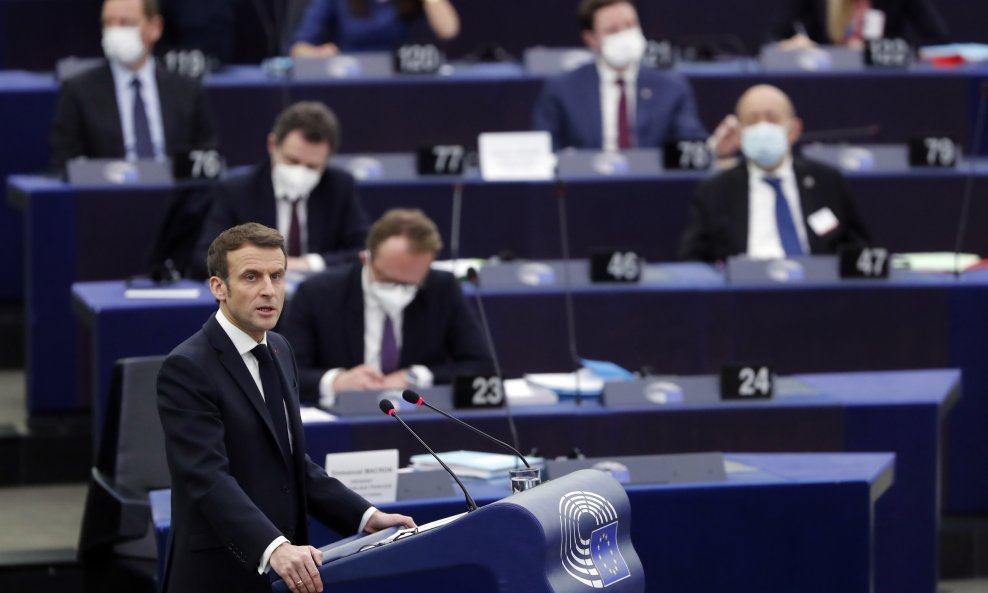 Emmanuel Macron u Europskom parlamentu u Strasbourgu