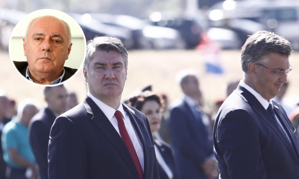 Zoran Milanović i Andrej Plenković, Žarko Puhovski (u krugu)