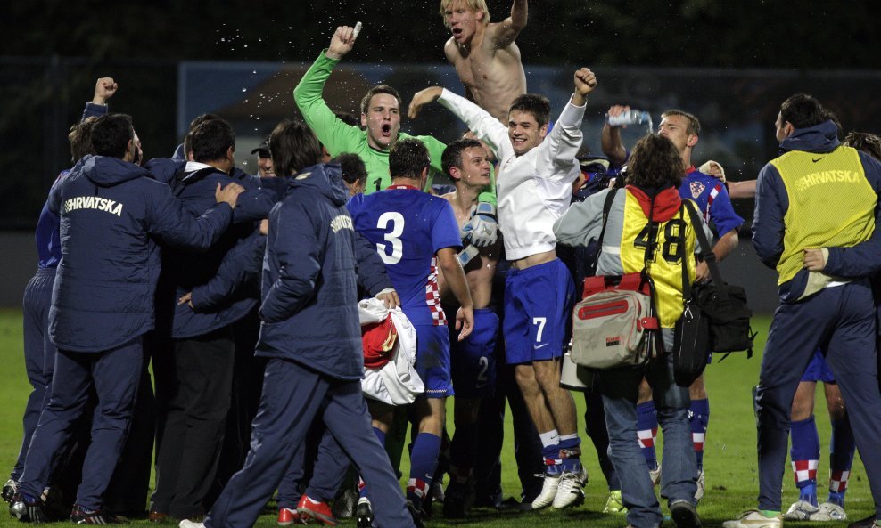 Hrvatska u-21 slavlje